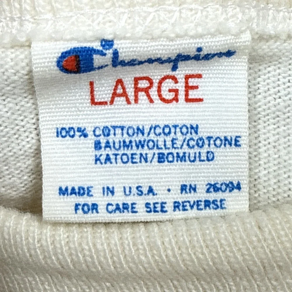 Vintage Champion Notre Dame Shirt Men Large Ivory Yellow Baseball USA 70s 80s